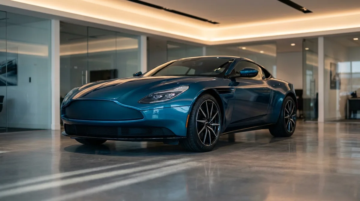 Hochwertiger Sportwagen im modernen Autohaus-Showroom