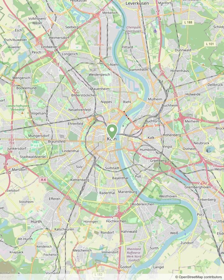 Karte: Einsatzgebiet Köln und Umgebung