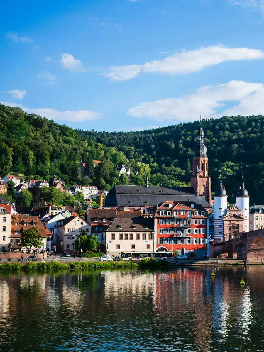 Alte Brücke in Heidelberg mit dem Schloss