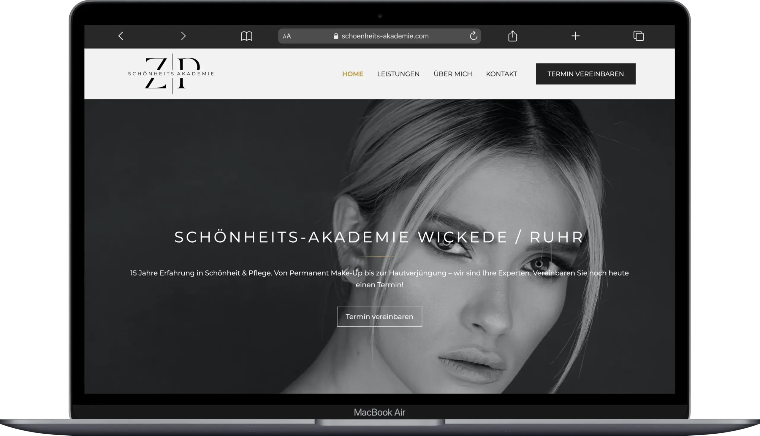 Schönheitsakademie Website Referenz erstellt von Jan Philipps